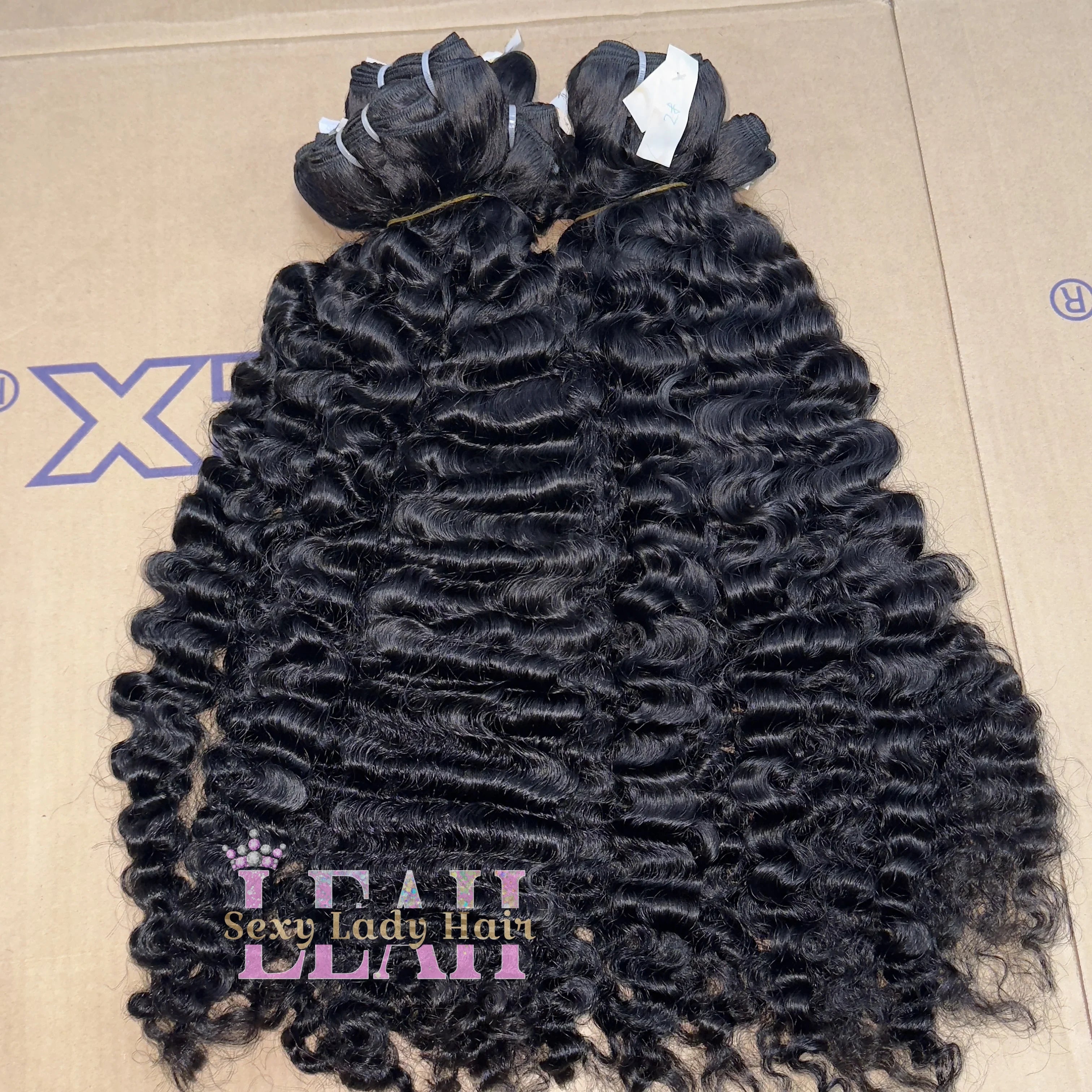 100% Unprocessed Raw Human Curly Hair Extensions Raw Wave Weft Bundles Vietnamese Burmese Curly for Party