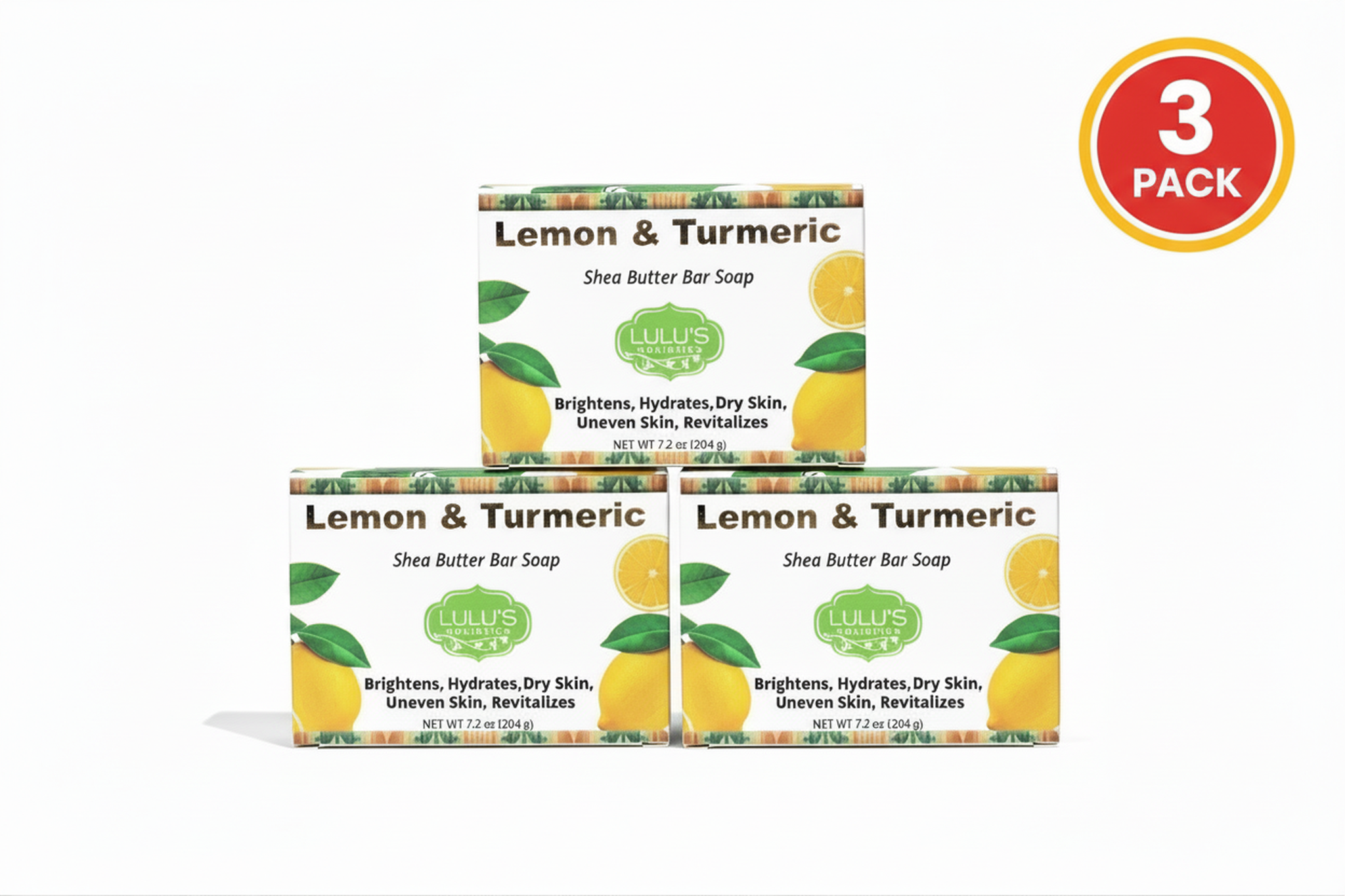 Lemon Turmeric Shea Butter Bar Soap – Brightening for Dark Spots & Uneven Tone