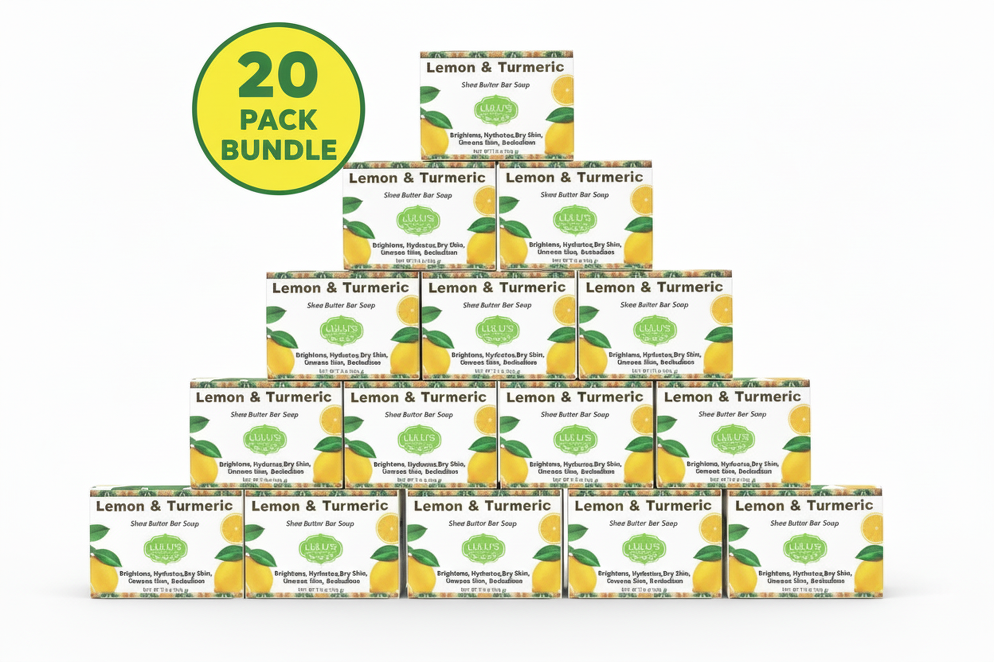 Lemon Turmeric Shea Butter Bar Soap – Brightening for Dark Spots & Uneven Tone